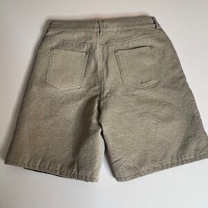 NovaMen Tapestry Landscape Graphic Shorts Mens 32 Tan Woven Scenic Streetwear